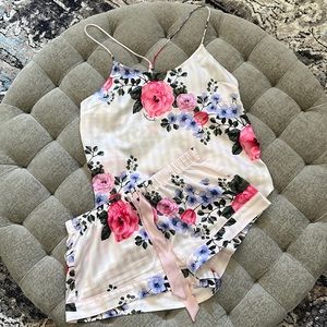 Brand New Pink Floral Victoria Secret Short Set !